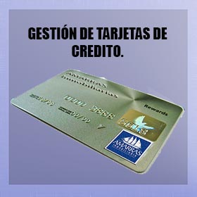 Gestión de pagos con tarjetas.